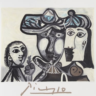 Couple et Enfant au Rameau d'Olivier by Pablo Picasso, Marina Picasso Estate Lithograph Poster 