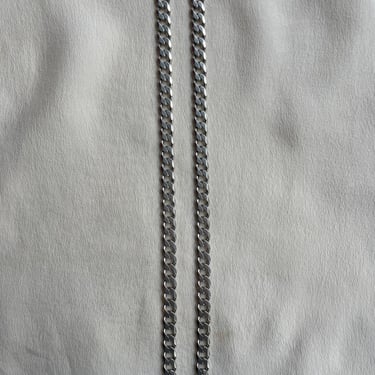 silver cuban chain N047