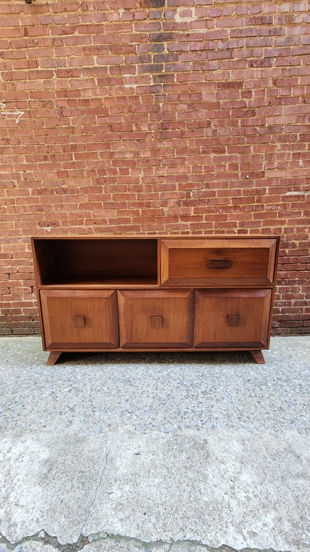 Vintage Walnut Bar Cabinet