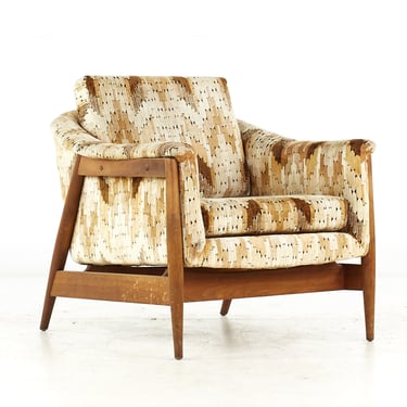 Dux Mid Century Walnut Lounge Chair - mcm 