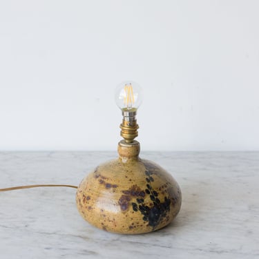 Vintage Stoneware Lamp | Signed by Artist