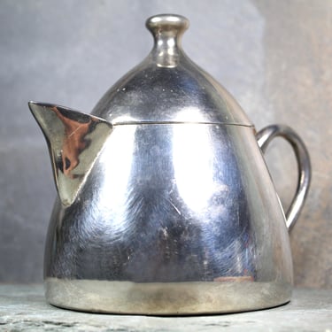 1960s Atomic Creamer | Vintage Silverplate Lidded Creamer | Bixley Shop 