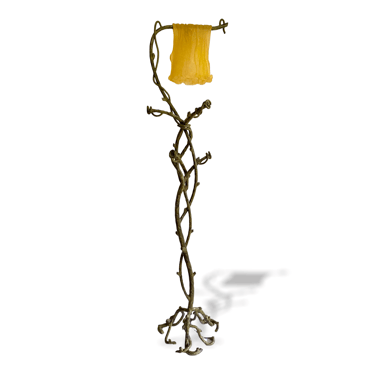 Vintage Trompe L’oeil Twisted Vine Floor Lamp