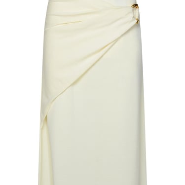 Jil Sander Cream Virgin Wool Skirt Woman