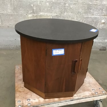 &#8217;65 Round Walnut Side Table (Seattle)