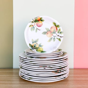 Set of Orange Salad and Bread Plates