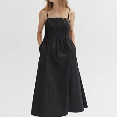 Crescent - Rhea Pleated Maxi Dress - Black