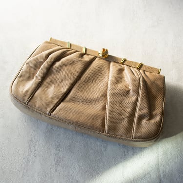 Vintage Snakeskin Judith Leiber Clutch Handbag
