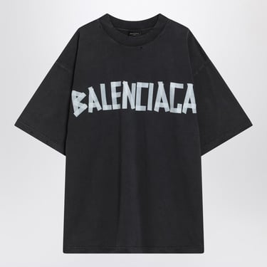 Balenciaga T-Shirt New Tape Type In Jersey Vintage Black Men