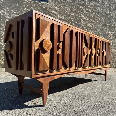 60" Brutalist Credenza Sideboard 