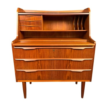 Vintage Danish Mid-Century Modern Teak Secretary Desk 