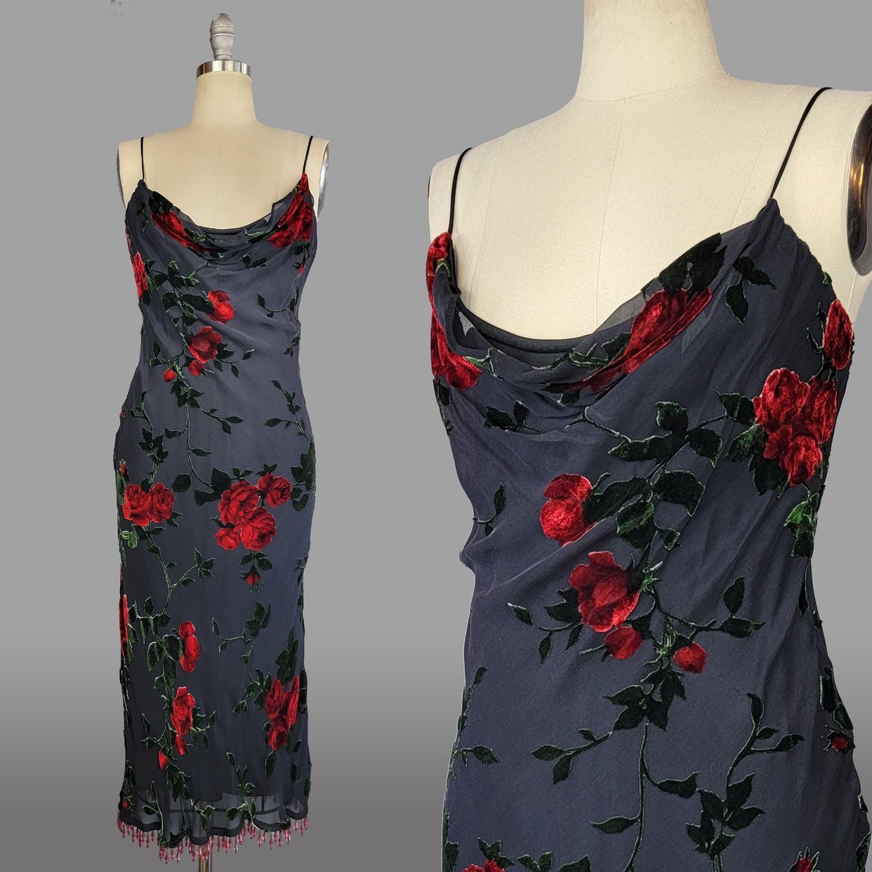 1990s Betsey Johnson Dress / Burnout Velvet Slip Dress / 1990 | Off  Broadway Vintage - Albuquerque, NM | ATTIC