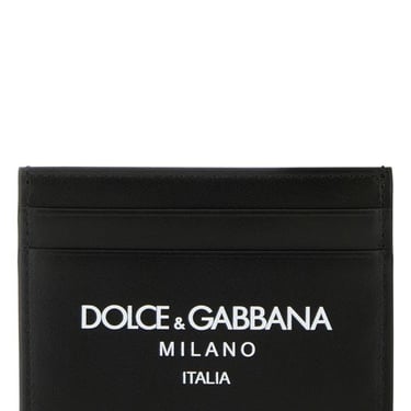 Dolce &amp; Gabbana Man Black Leather Card Holder
