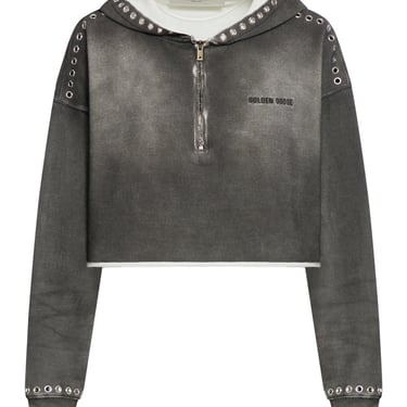 Golden Goose Deluxe Brand Women Faded Cotton Crop Sweatshirt