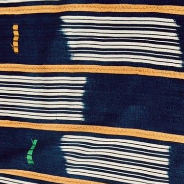 Baule Stripe Indigo Scarf/Sarong from Côte d'Ivoire