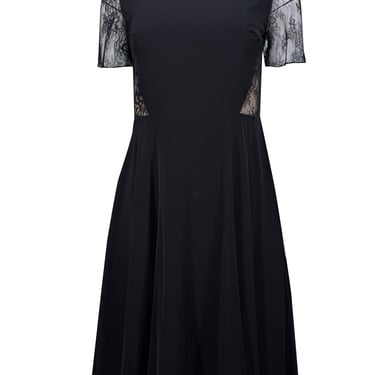 Jason Wu - Black Laced Georgette Fit & Flare Dress Sz 2