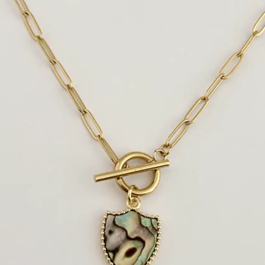 Deep shield necklace