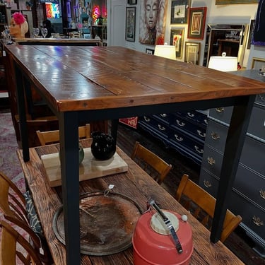 Reclaimed wood table. 50” x 30.5” x 29.5” 