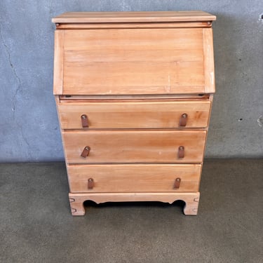 Antique Drop Front Secretary Dresser With New Pulls