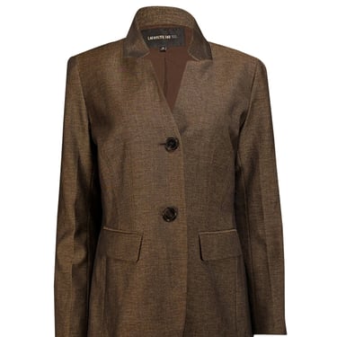 Lafayette 148 - Brown w/ Bronze Wool Blend Blazer Sz 10