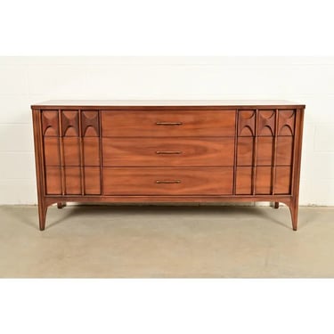 Mid Century Walnut Kent Coffey Predicta Dresser | Urban Americana