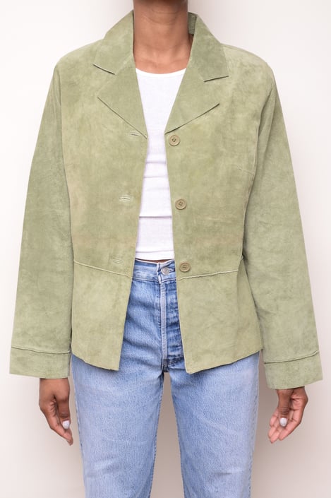 Spring Green Suede Jacket