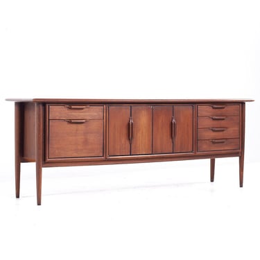 Alma Castilian Mid Century Walnut Credenza - mcm 