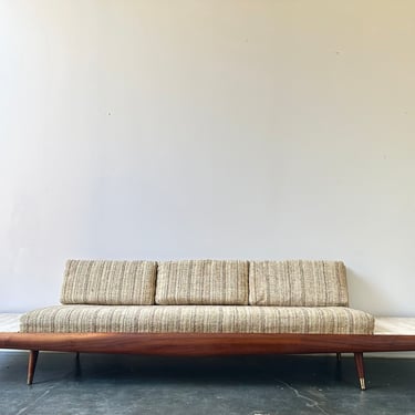 Adrian Pearsall For Craft Associates MCM Sofa With Travertine End Tables 