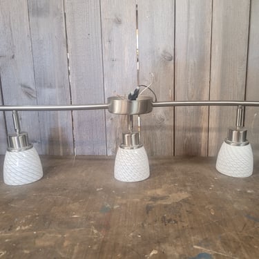 Three Bulb Semi-Flush Mount Halogen Light Fixture 9.25
