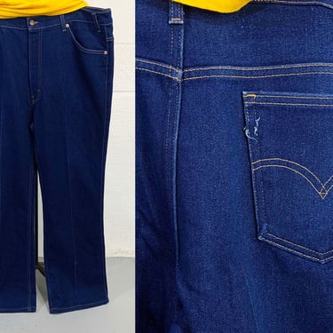 Vintage Levi's 517 Dark Wash Blue Jeans 42” Waist 30" Inseam High Waisted Rise Jean Denim Made in USA 1980s 1970s 