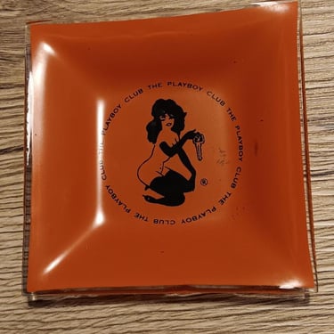 1960's The Playboy Club Orange Glass Ashtray, Leroy | Good's
