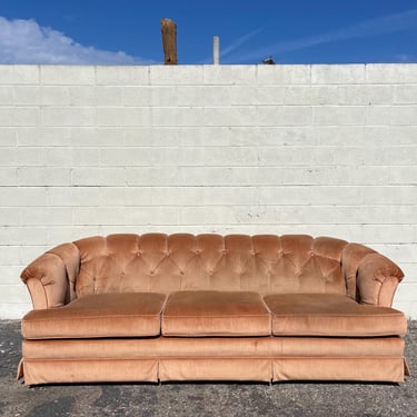 Vintage Tufted Sofa Couch Chesterfield Hollywood Regency Loveseat Lounge Seating Settee Rococo Baroque Mid Century Post Modern Bohemian Boho 