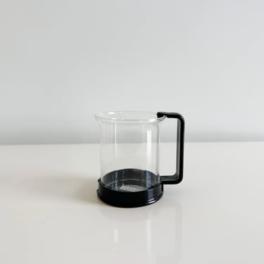 Bodum Black Bistro Glass Coffee Tea Cup Vintage 1980s 