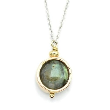 J&I Jewelry | Labradorite + 14kg Filled Necklace on Sterling Silver Chain