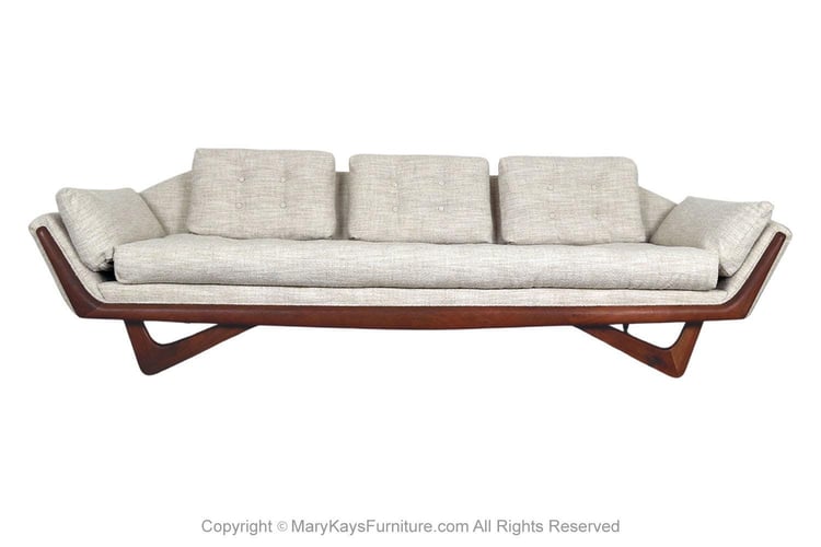 Mid-Century Modern Sofa Adrian Pearsall Style Gondola Sofa 