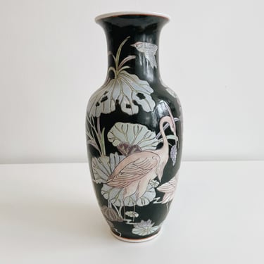 Decorative Chinese Vase with Cranes