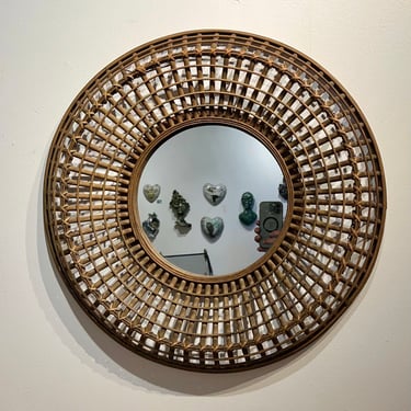 Boho Rattan round Mirror