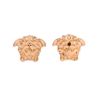 Versace Medusa Head Earrings In Gold-Tone Brass Man