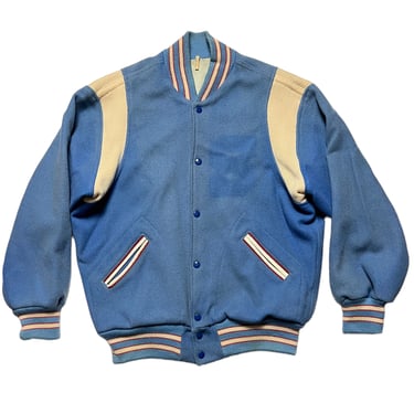 Vintage 1960s LASLEY KNITTING CO Wool Varsity Jacket ~ Letterman ~ Chainstitched ~ 60s Sportswear 