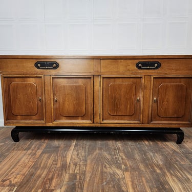 Item #317 Customizable Midcentury Asian Chinoiserie style Vintage sideboard / credenza (Custom Finish) 