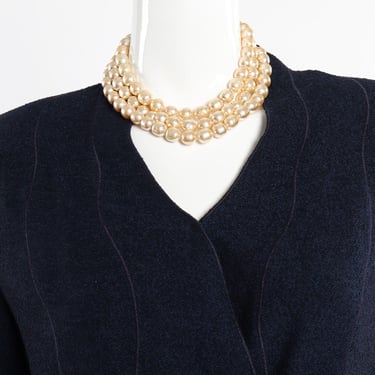 3-Strand Pearl Collar Necklace