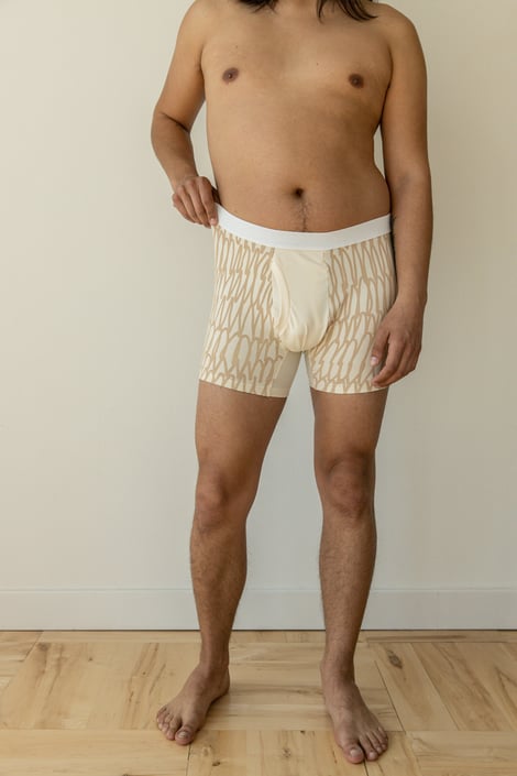 Organic Boxer Brief or Brief, Doodle Print Underwear, Made to Order Briefs 