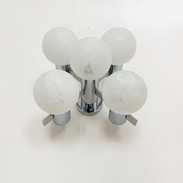 Mid-Century Modern Sputnik Flush Chandelier | 1960s 