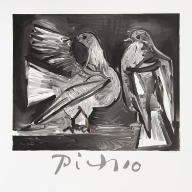 Deux Pigeons by Pablo Picasso, Marina Picasso Estate Lithograph Poster 