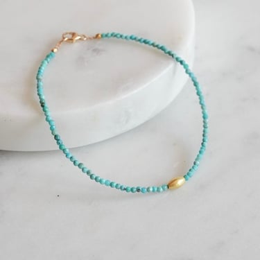 Margaret Solow | Turquoise + 18k Bracelet