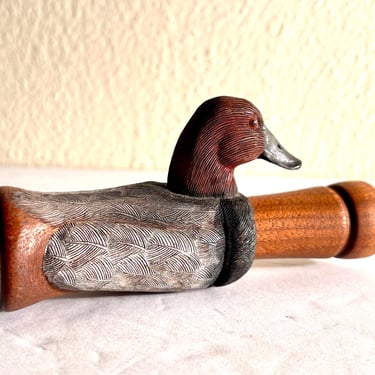 Vintage 1988 Hand Carved Duck Call By R Wells 