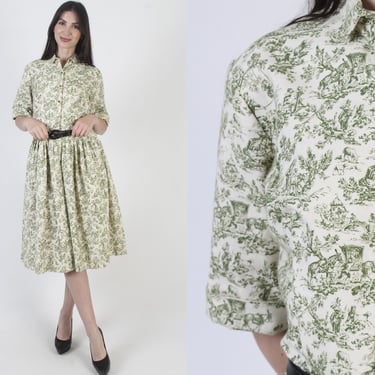 Victorian Toile Dress, Americana Antique Print, Fairycore English Royals, Vintage Horse And Carriage 