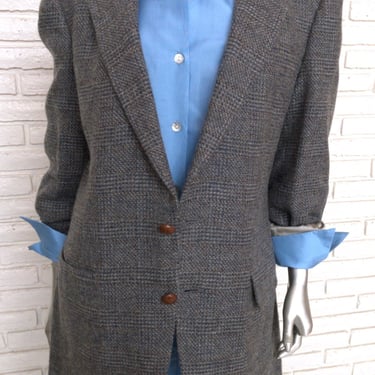 Vintage Valentino Tweed Blazer Womens Boyfriend Blazer Oversized Menswear Style 