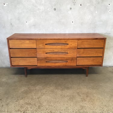 Mid Century Nine Drawer Lowboy Credenza / Dresser by McCoy