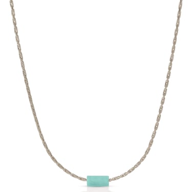 Kozakh - Little Bead Necklace - Silver/Blue Jade